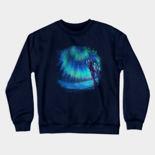 Aurora Night in winter Crewneck Sweatshirt